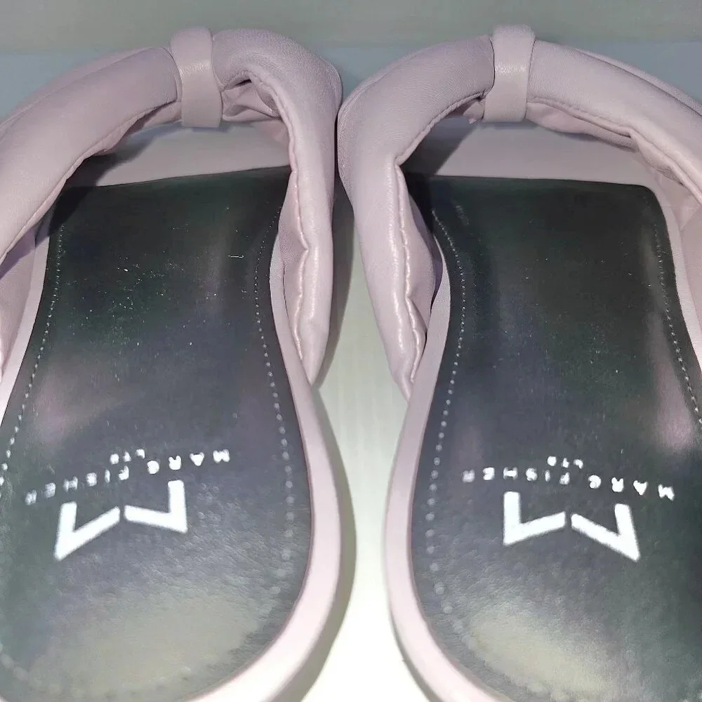 Marc Fisher LTD Olita Slide Sandal Womens 8.5 Lilac Padded Knot Slip On NEW